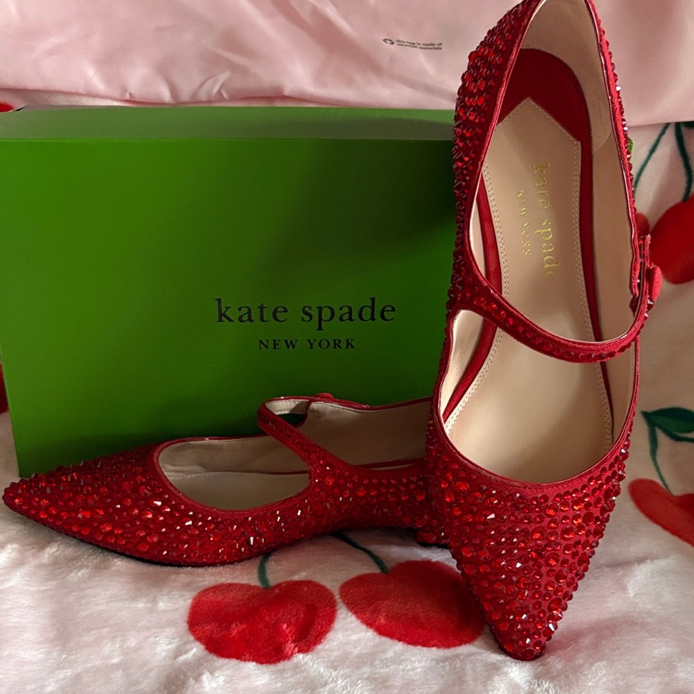 Kate Spade Maya Red Crystal flats